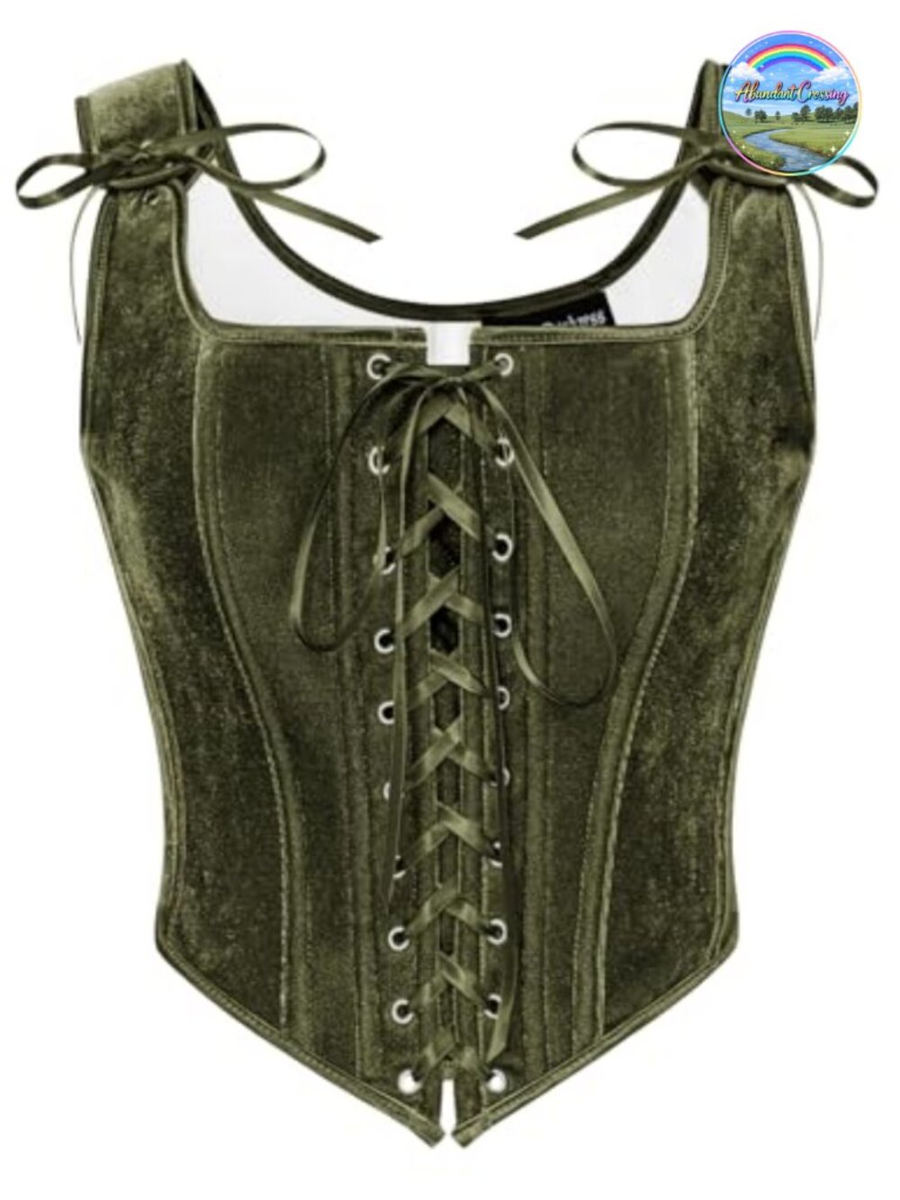 Velvet Renaissance Corset Top Lace-Up Bustier Medieval Costume
